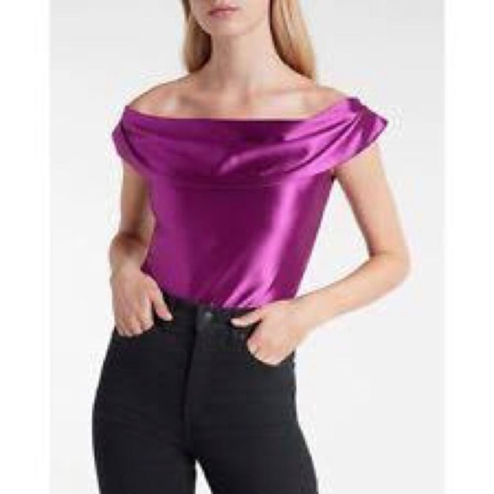 NWT Express Satin Off The Shoulder Bodysuit | Size Medium